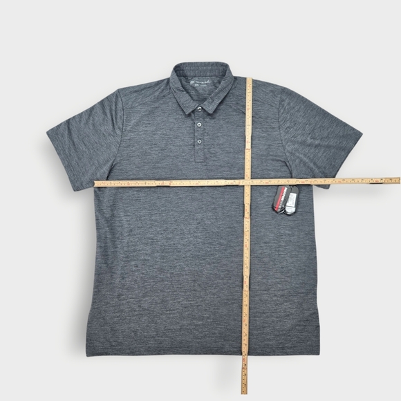 NWT Travis Mathew Shirt Mens XXL Gray New Golf Polo Heater Performance Stretch - Picture 4 of 11
